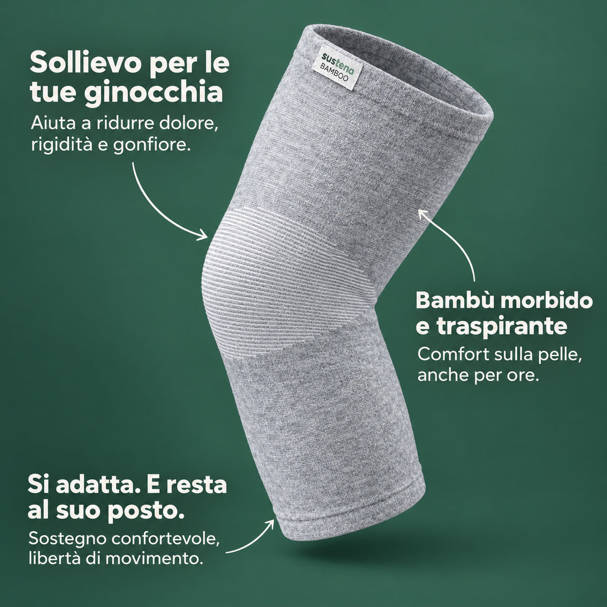 Ginocchiera Premium in Tessuto Bamboo