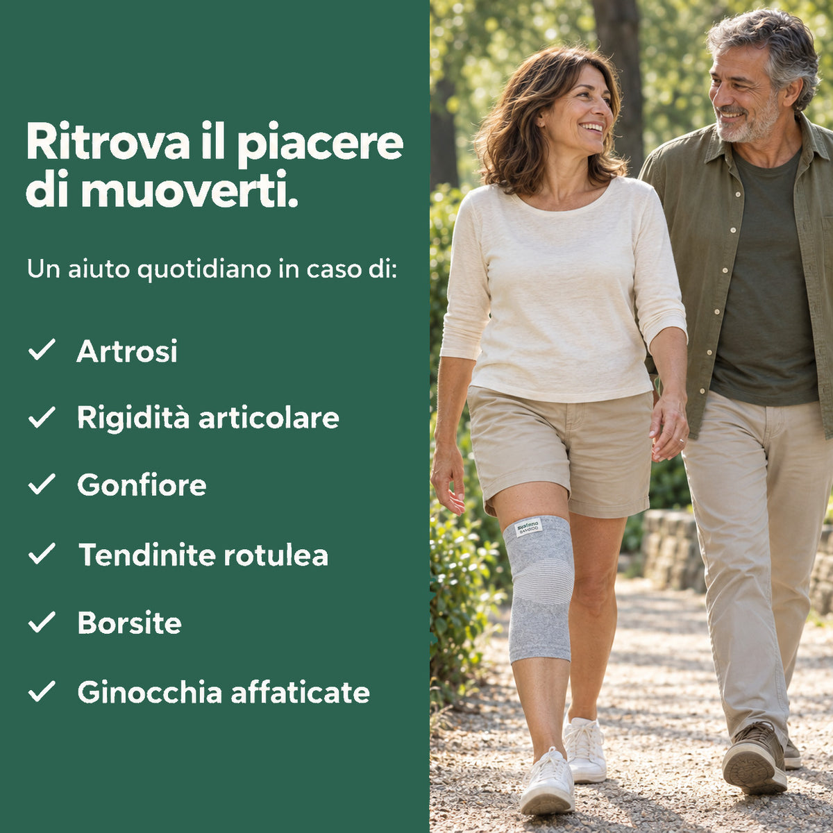 Ginocchiera Premium in Tessuto Bamboo